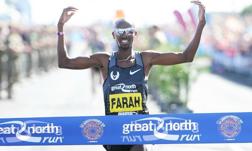 День стайера. МО фара бегун. Great North Run. МО фара рост и вес. МО фара фото.